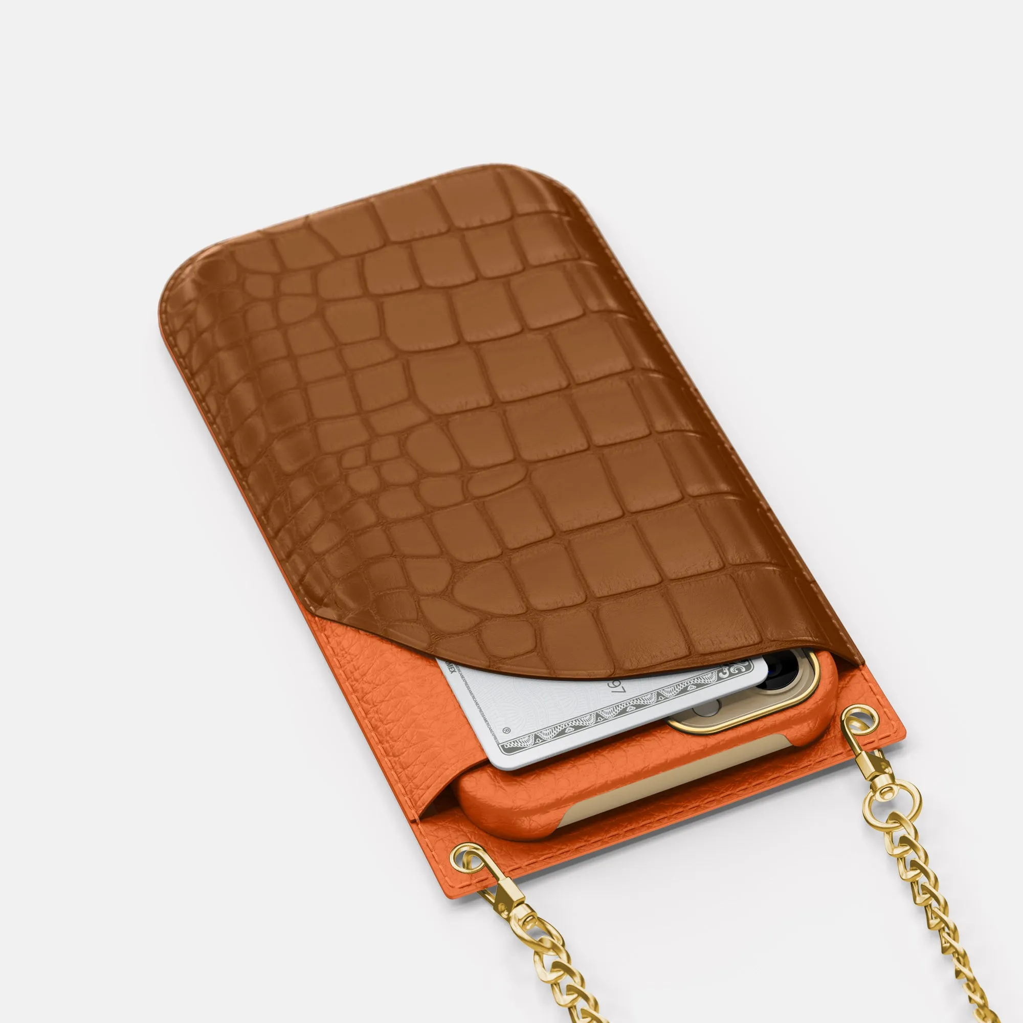 Crossbody Bag For iPhone 16 Pro Max In Alligator