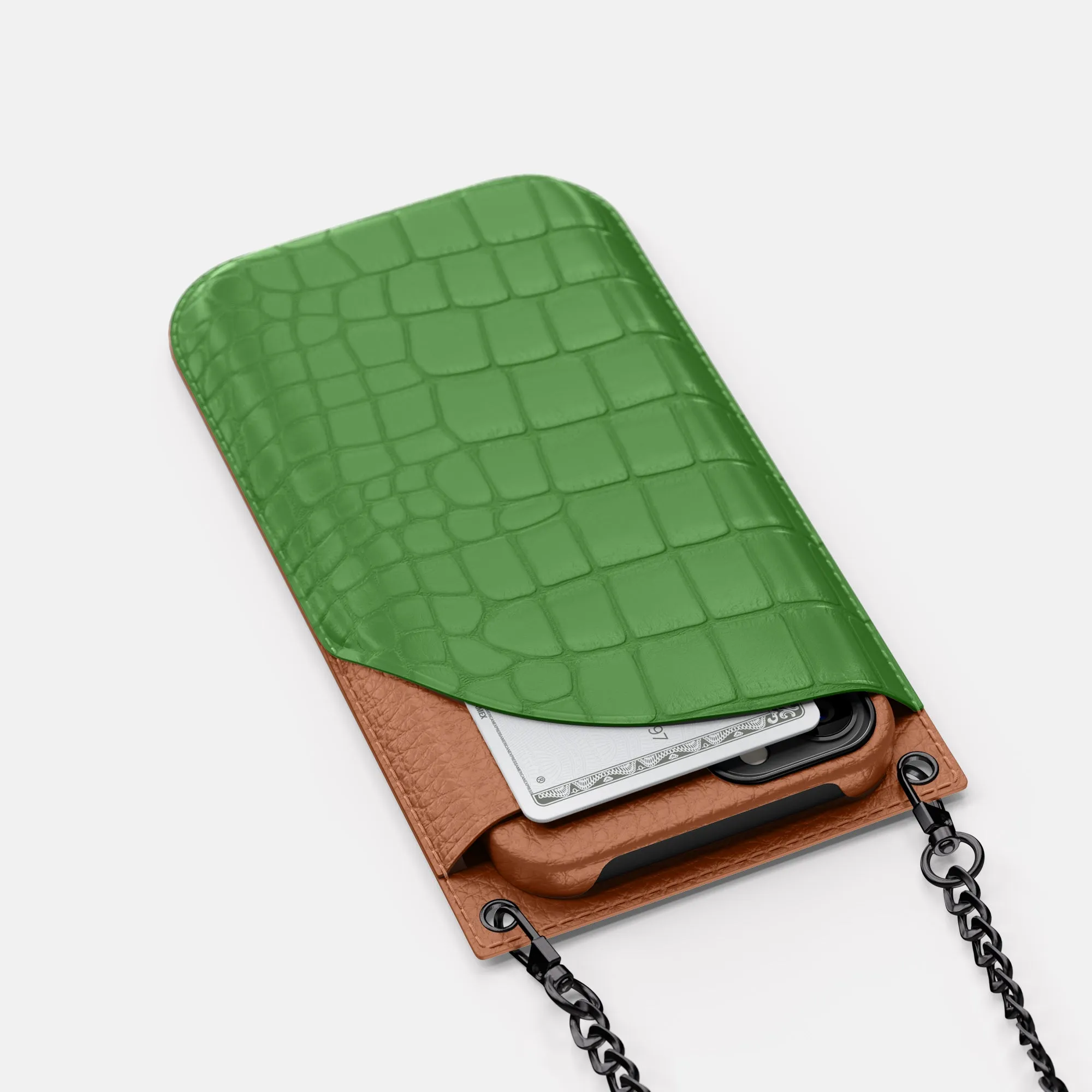 Crossbody Bag For iPhone 16 Pro Max In Alligator