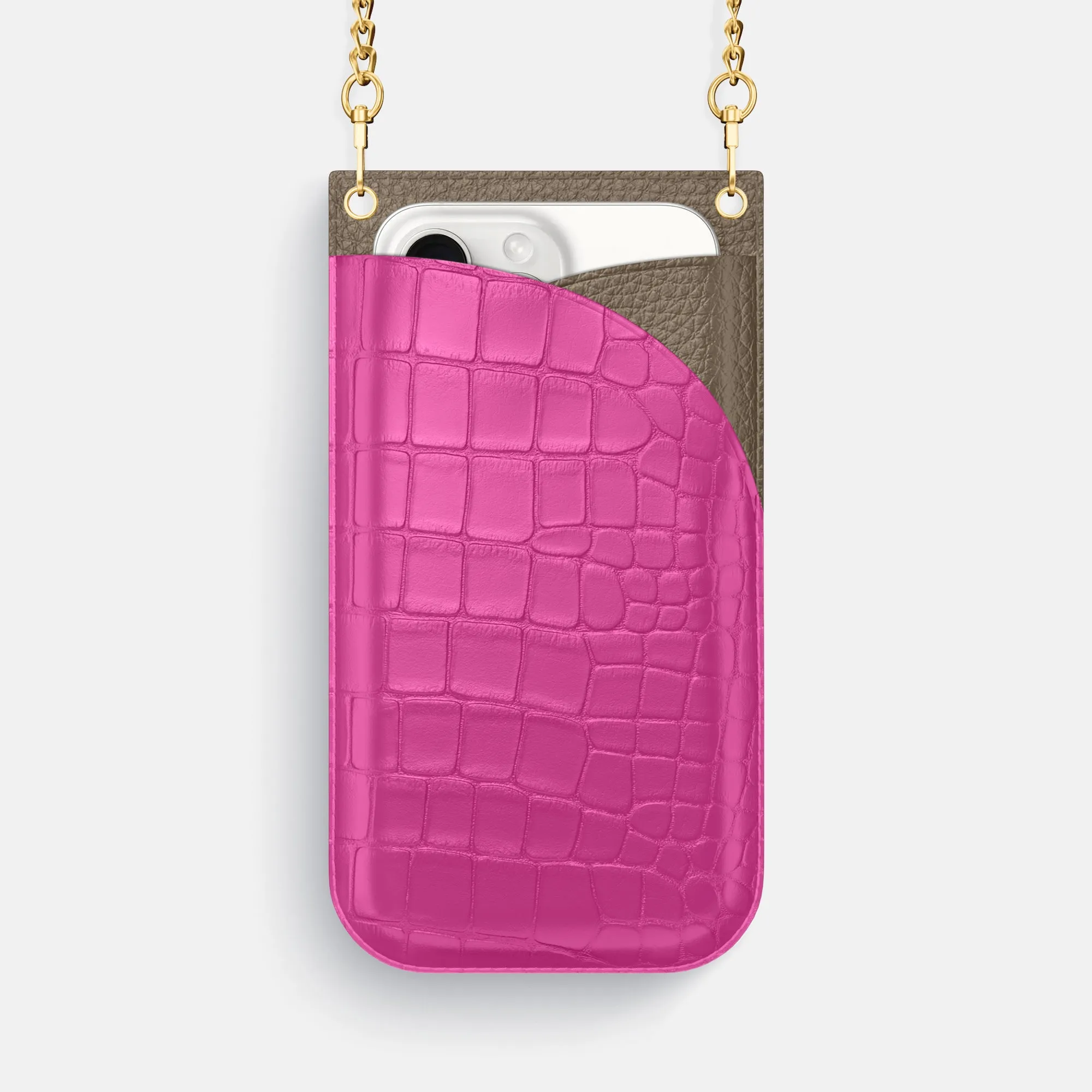 Crossbody Bag For iPhone 16 Pro Max In Alligator