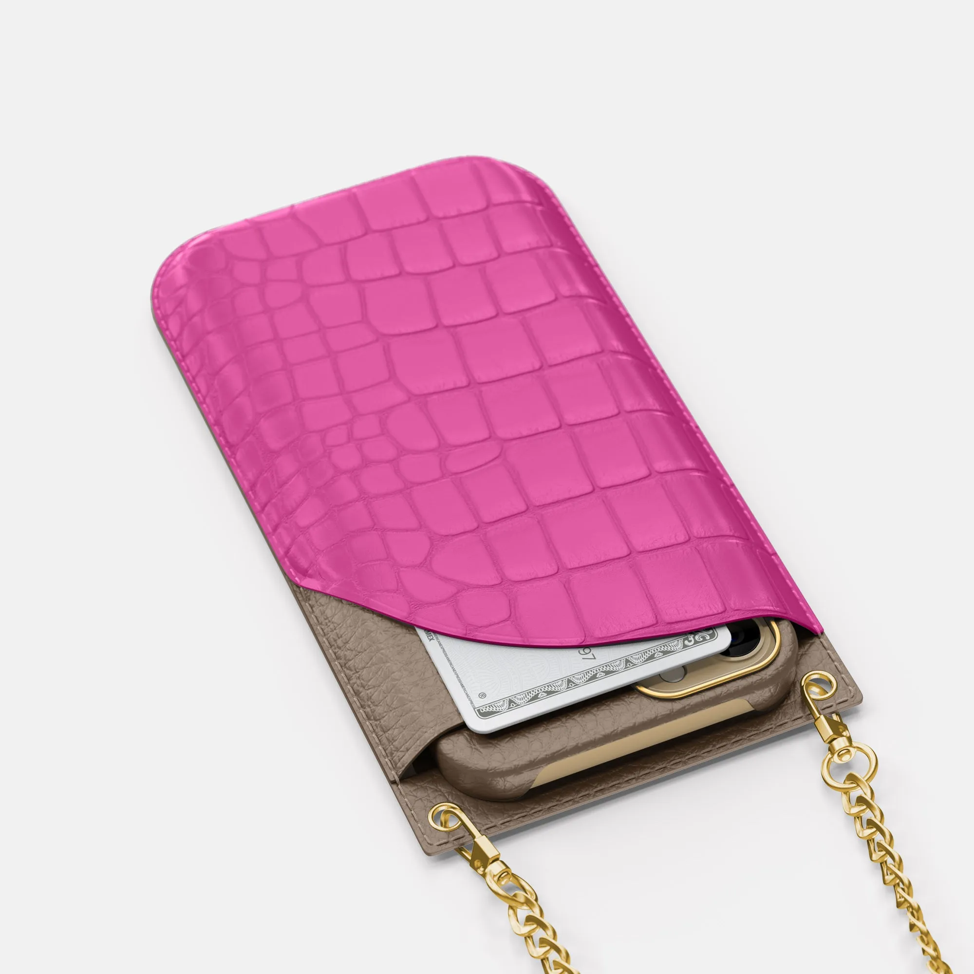 Crossbody Bag For iPhone 16 Pro Max In Alligator