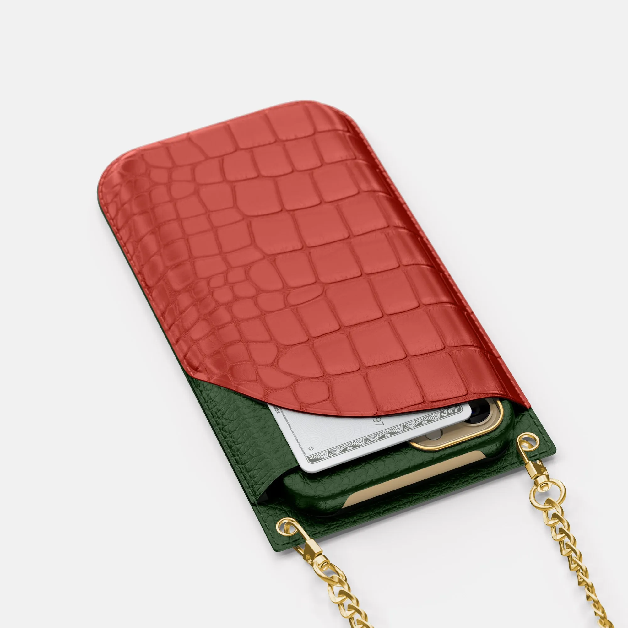 Crossbody Bag For iPhone 16 Pro Max In Alligator