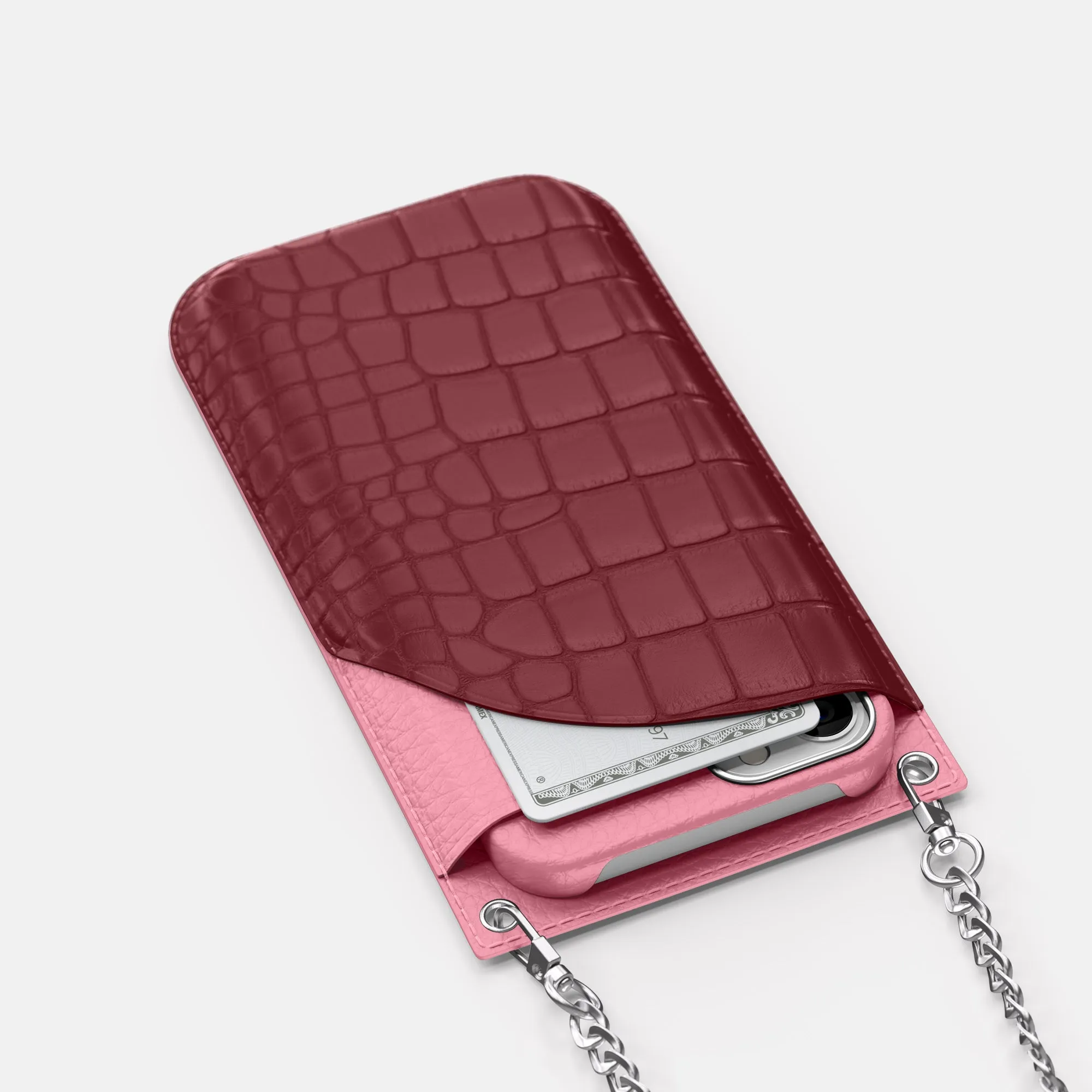 Crossbody Bag For iPhone 16 Pro Max In Alligator