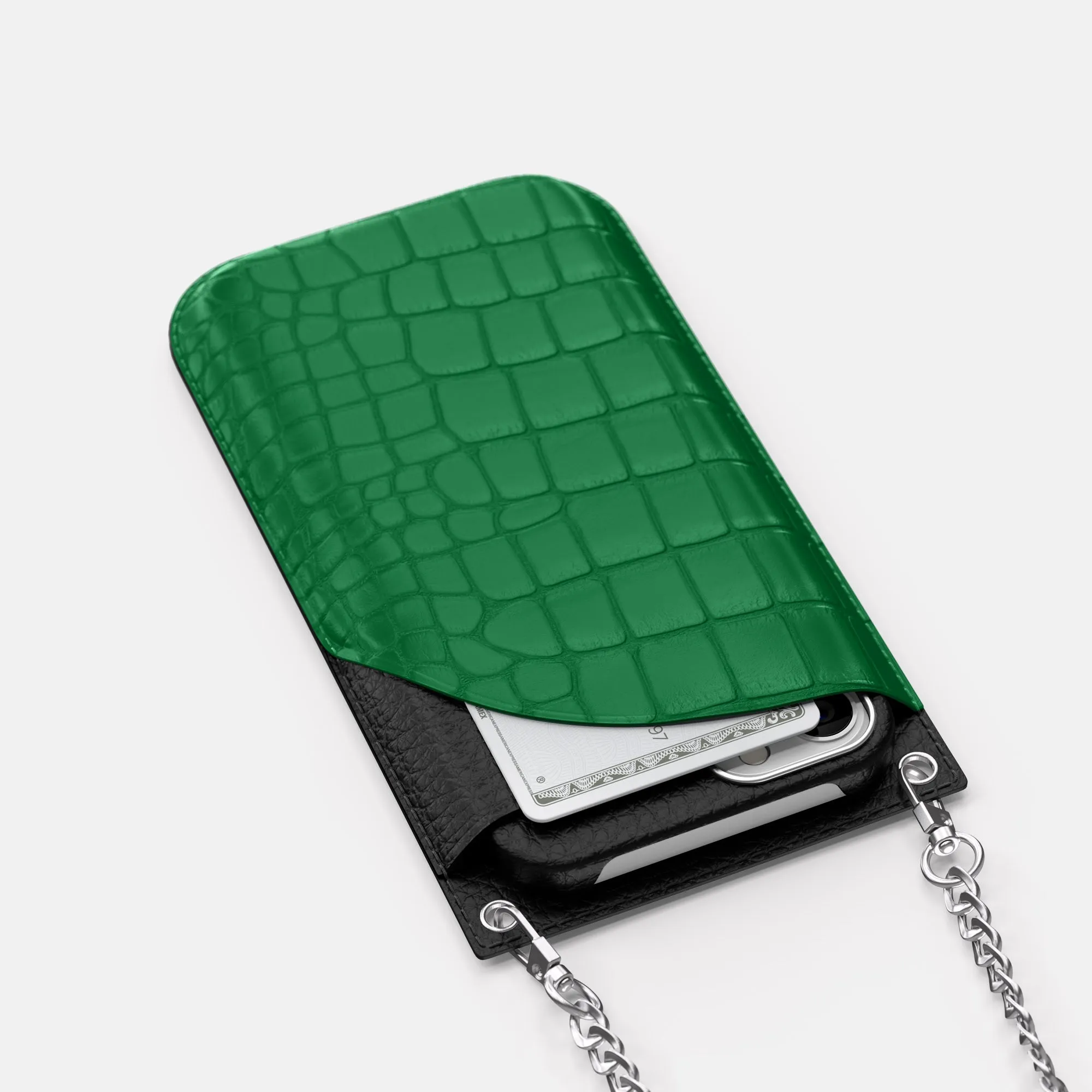 Crossbody Bag For iPhone 16 Pro Max In Alligator