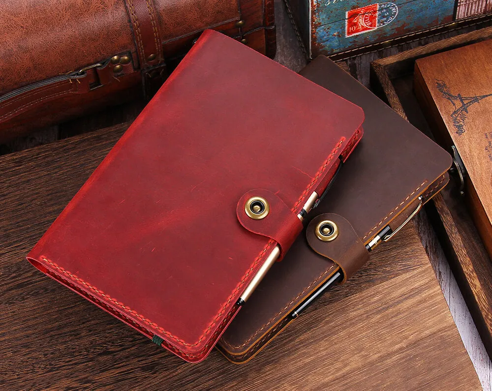 Custom Handmade Leather Cover for 5"x8.25" Moleskine Notebook