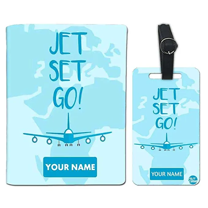 Customized Travel Passport Cover -  Jet Set Go