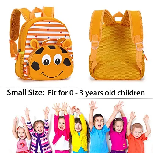 Cute Baby Giraffe Soft Plush Backpack  with Front Pocket for Kids