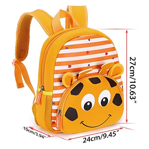 Cute Baby Giraffe Soft Plush Backpack  with Front Pocket for Kids