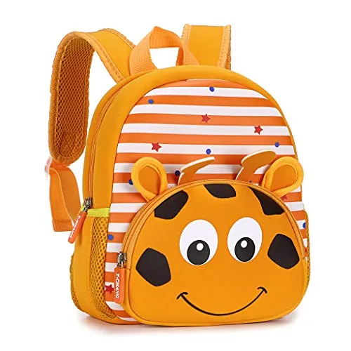 Cute Baby Giraffe Soft Plush Backpack  with Front Pocket for Kids