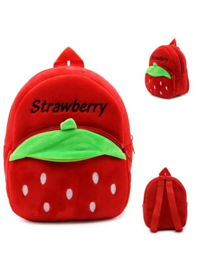 Cute plush backpack for toddlers, Strawberry