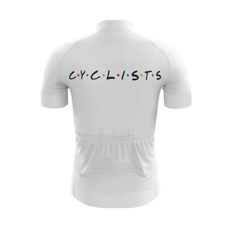 C.Y.C.L.I.S.T.S (Friends Theme) White Cycling Jersey