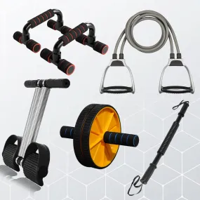 Double Toning Tube |Tummy Trimmer  |Pushup Bar And Ab Roller |30Kg Power Twister