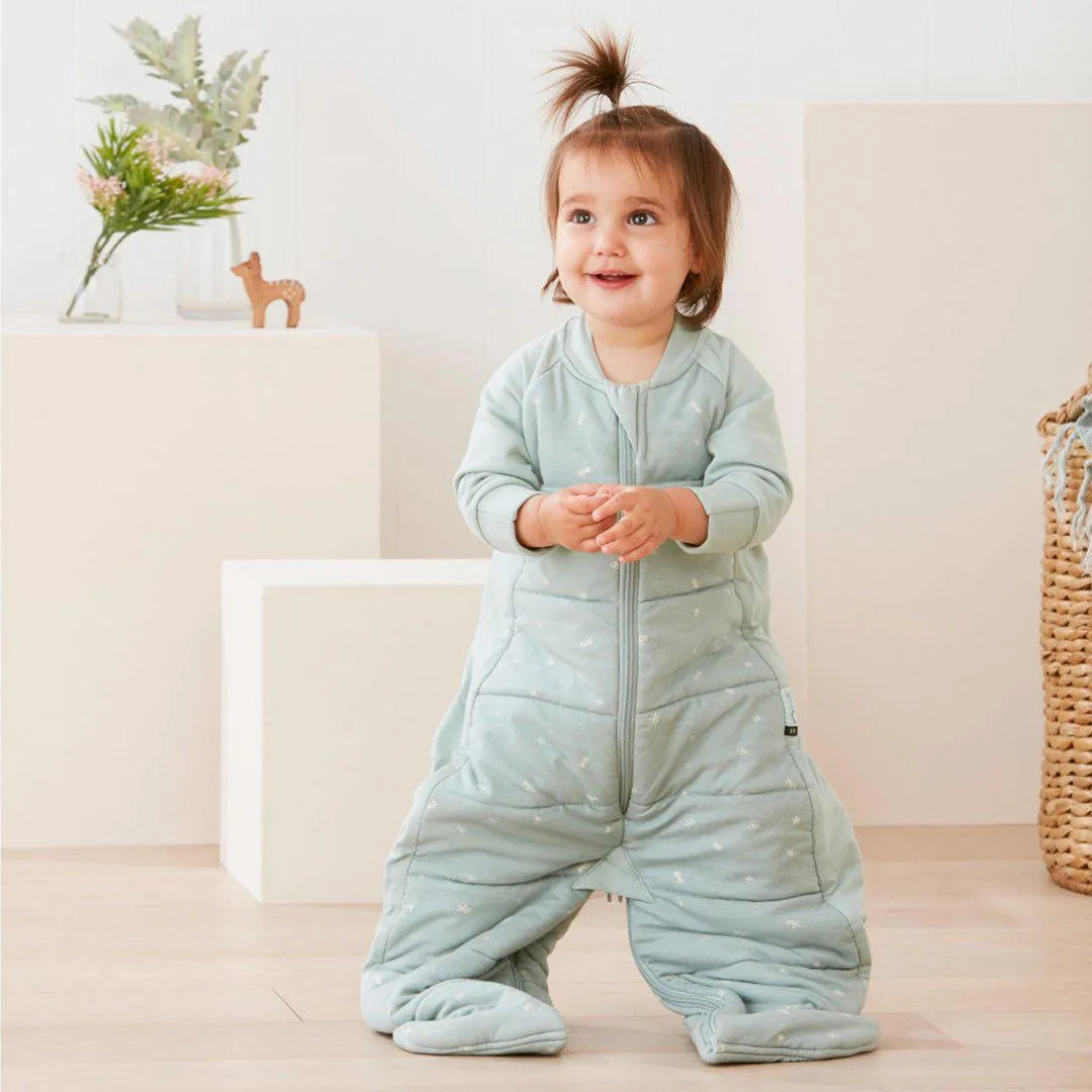 ergoPouch Organic Winter Long Sleeved 2 in 1 Sleeping Suit Bag - Sage - 2.5 TOG