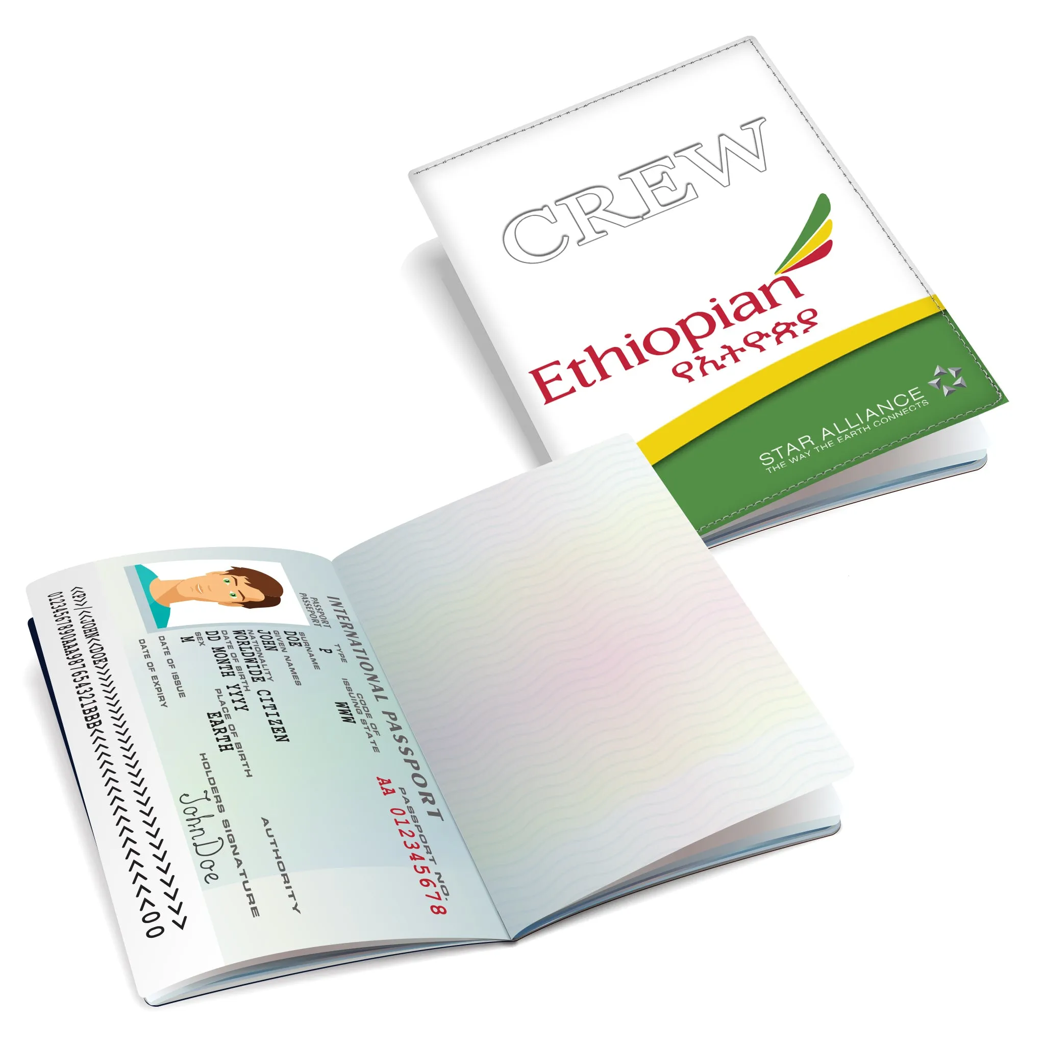 Ethiopian Airlines Logo Passport Cover