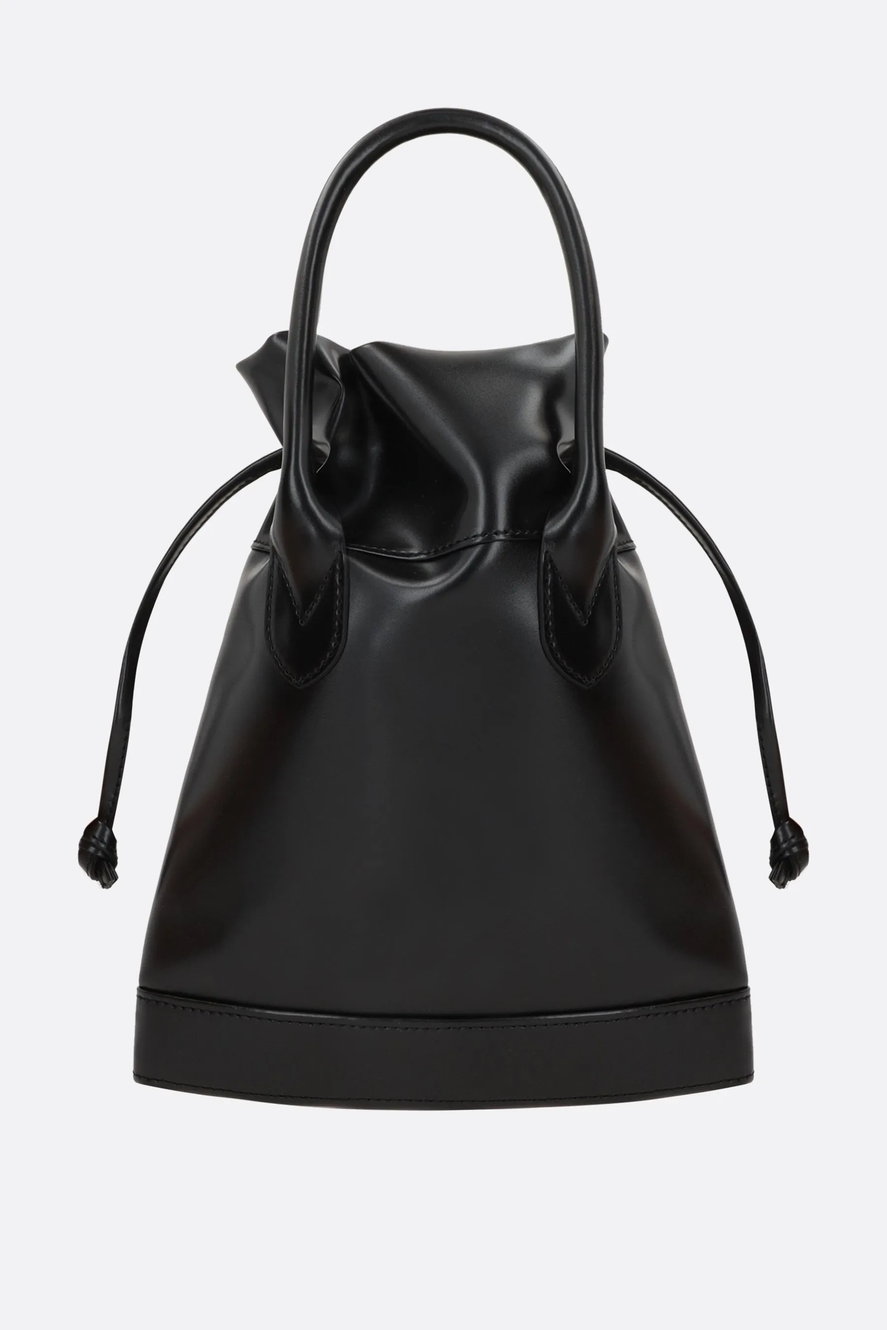 faux leather mini bucket bag