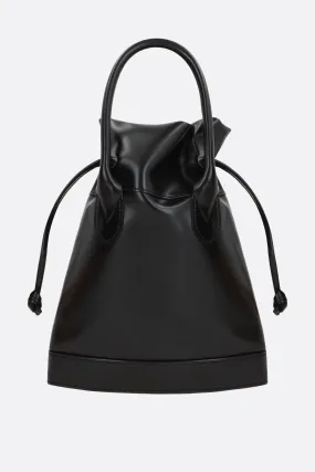 faux leather mini bucket bag