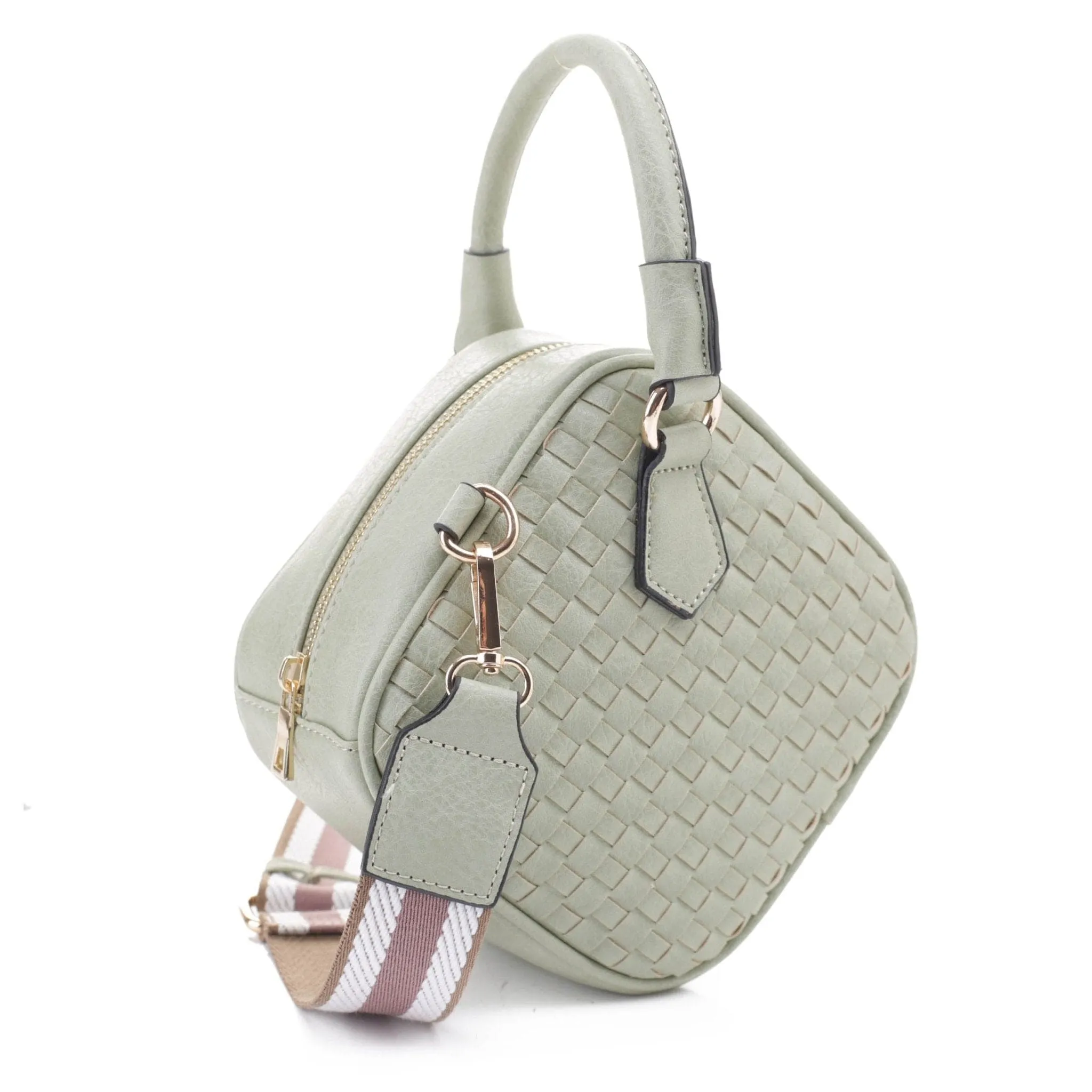 FC20364 Rhombus Woven Crossbody