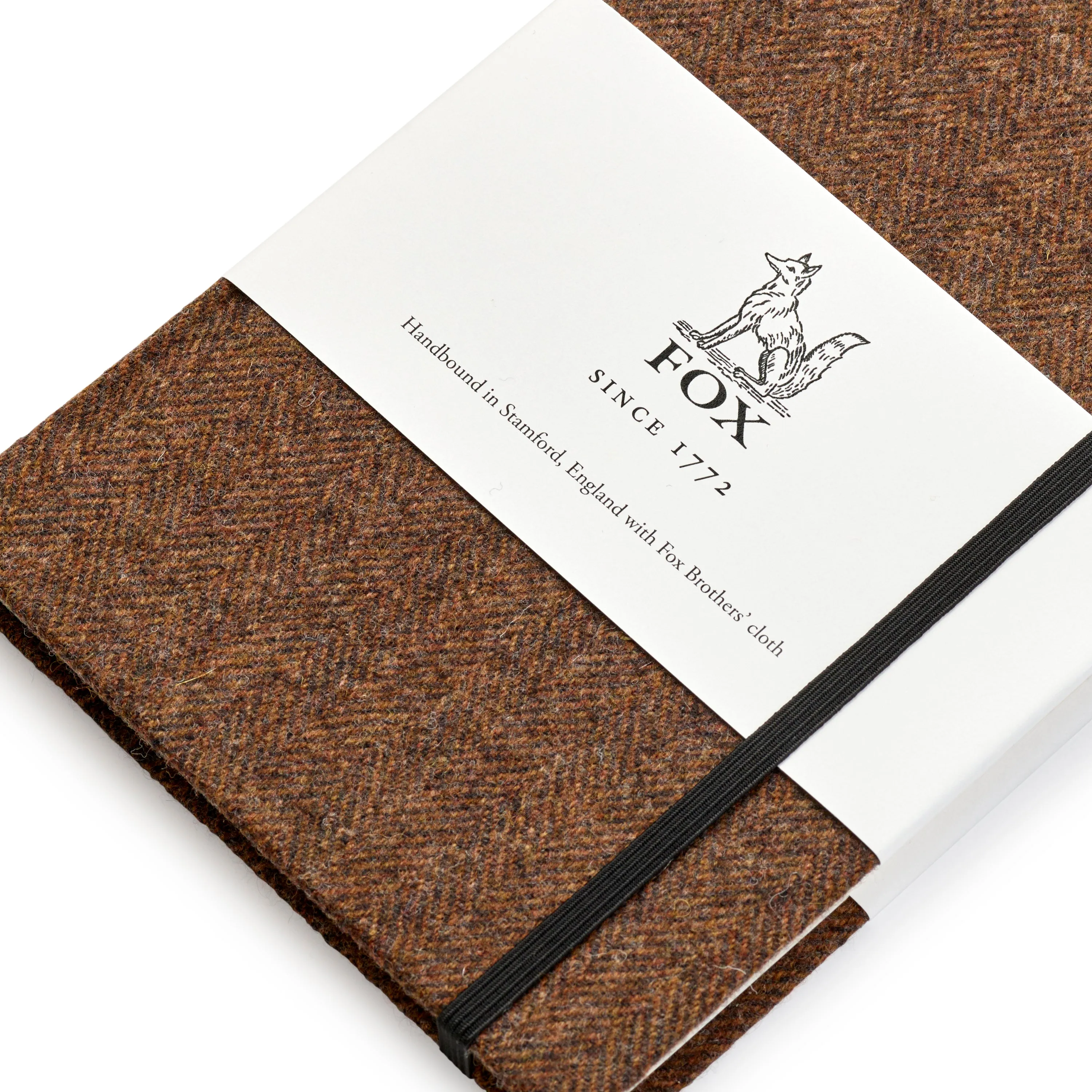 Fox Brown Herringbone Medium Notebook