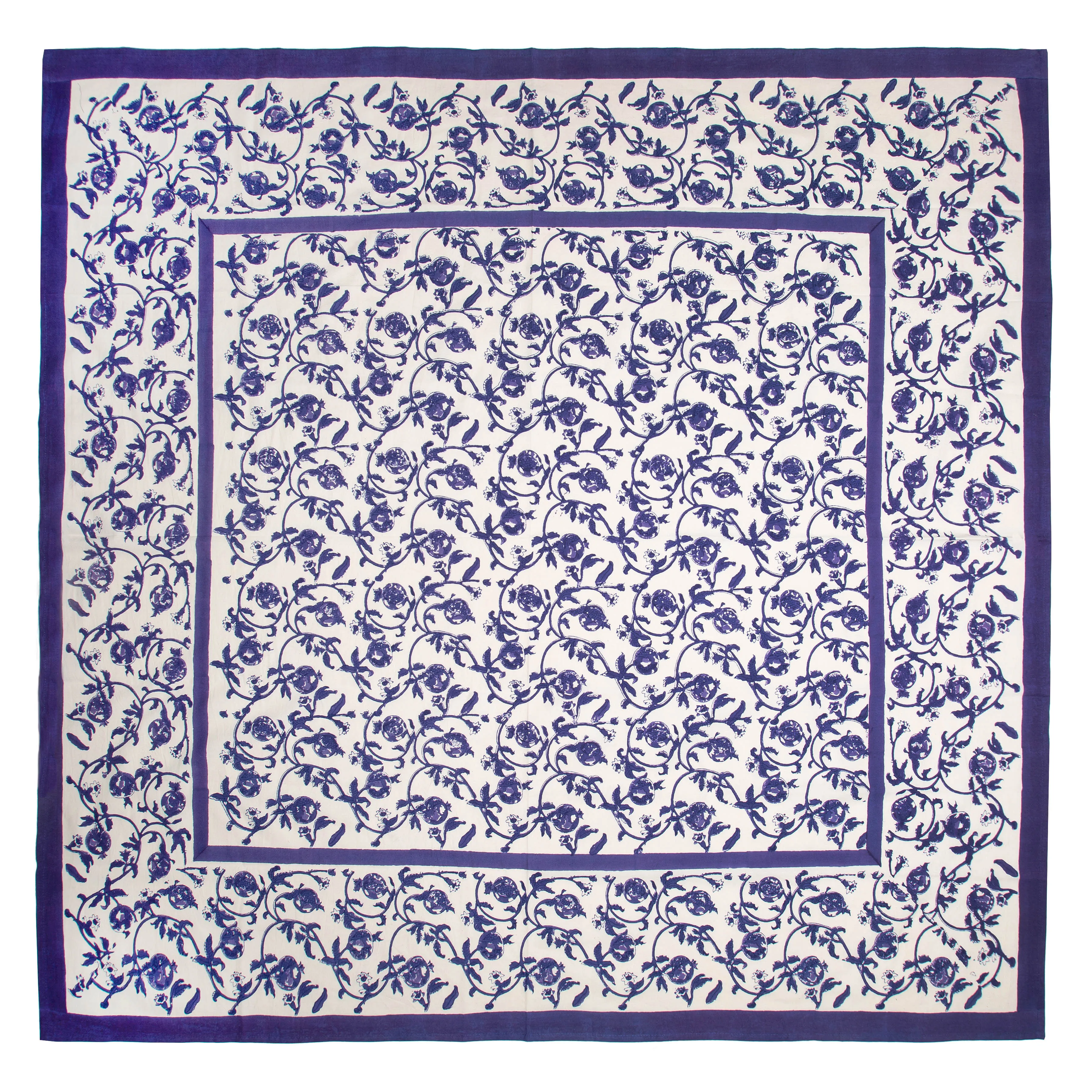 French Tablecloth Granada Violet Bleu