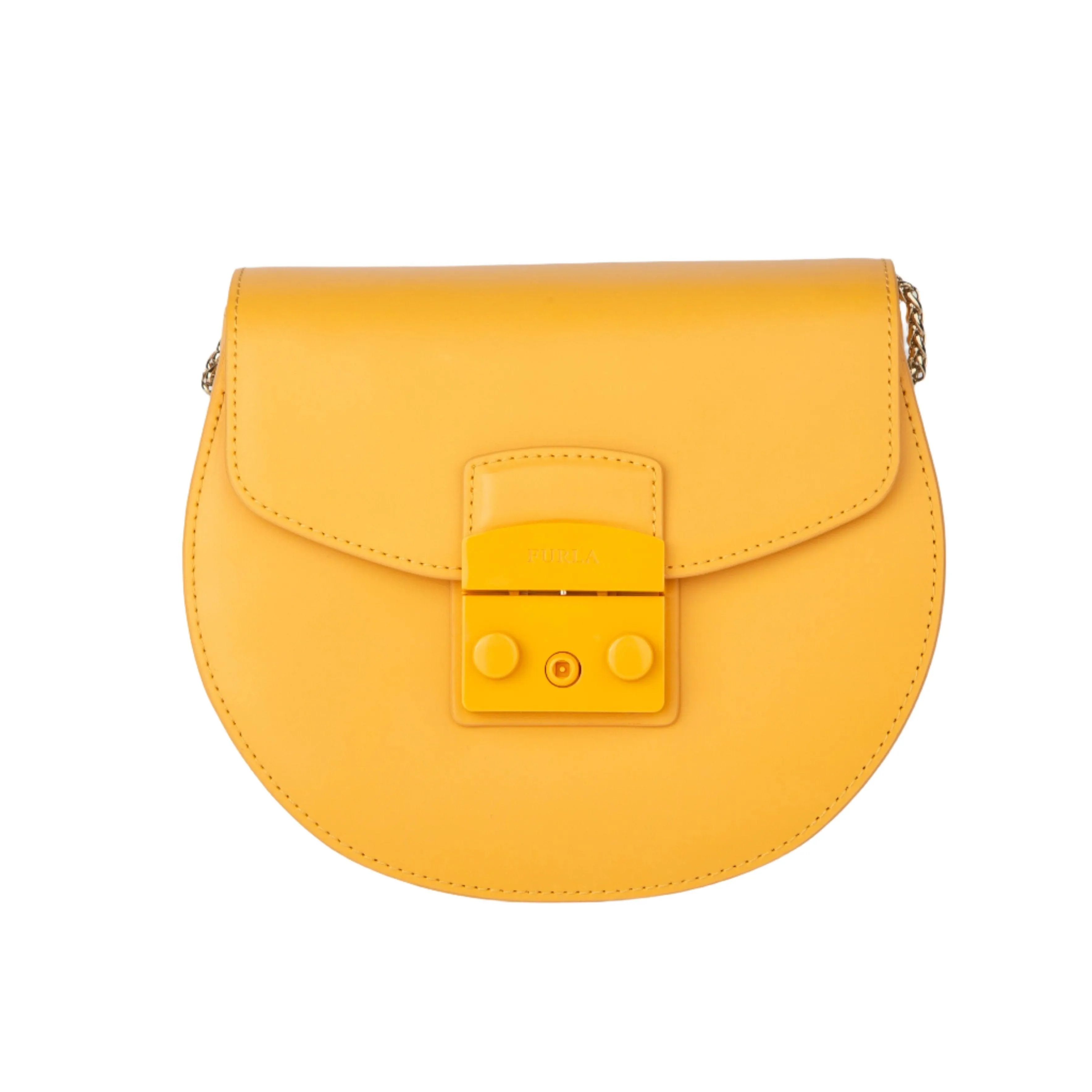 Furla Metropolis Mini Crossbody Round - Poline Yellow