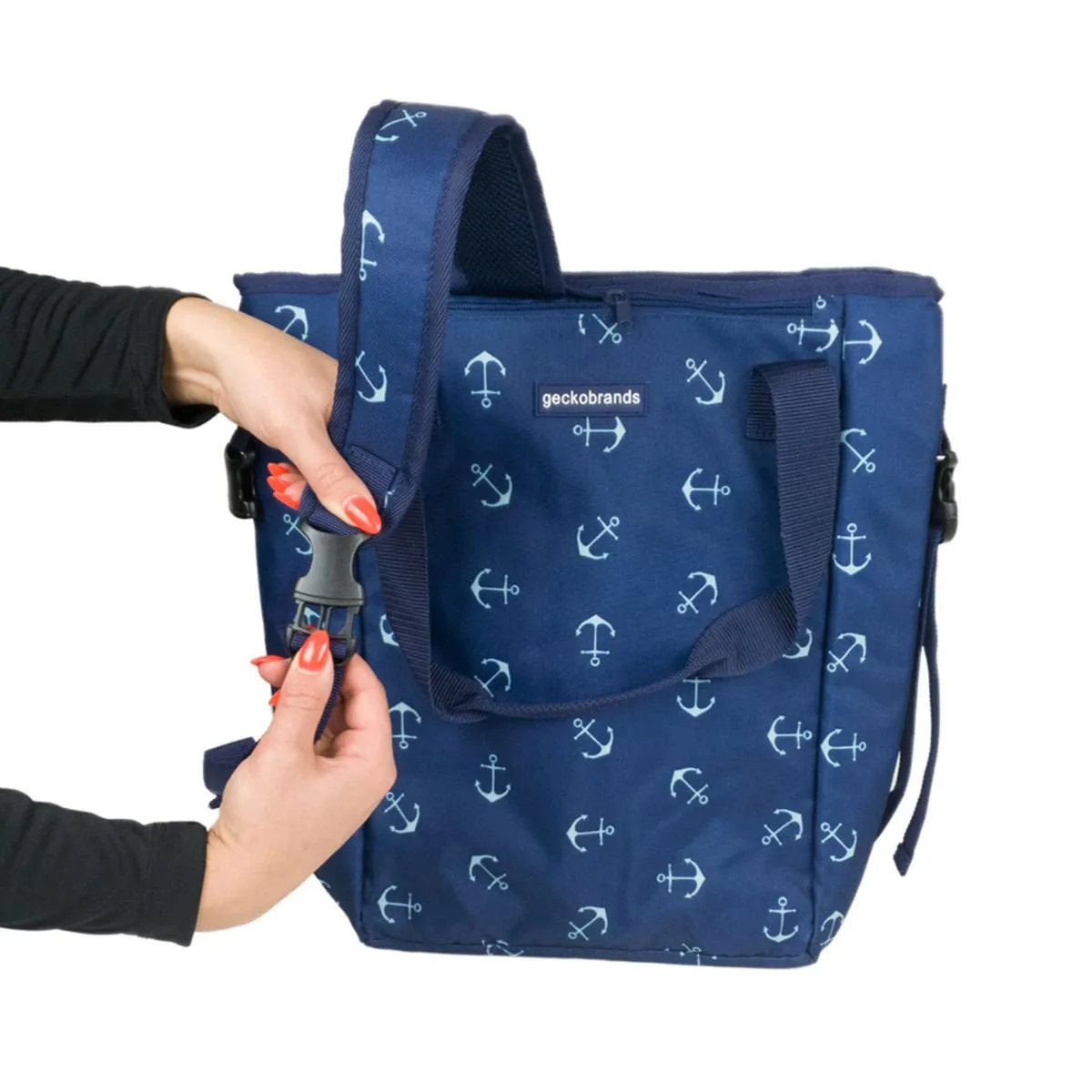 Geckobrands Convertible Tote & Backpack - Anchors