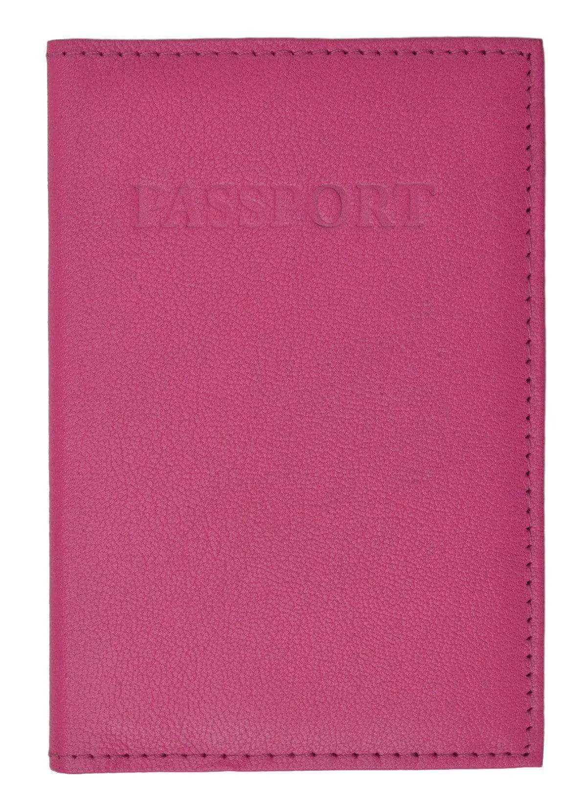 Genuine Leather Passport Cover Holder Wallet Case Travel Many Colors 601 CF BLIND (C)