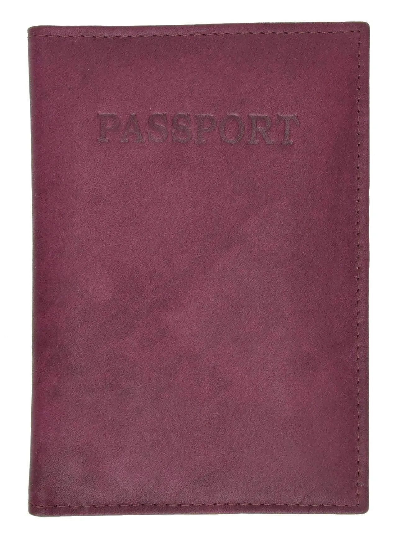 Genuine Leather Passport Cover Holder Wallet Case Travel Many Colors 601 CF BLIND (C)