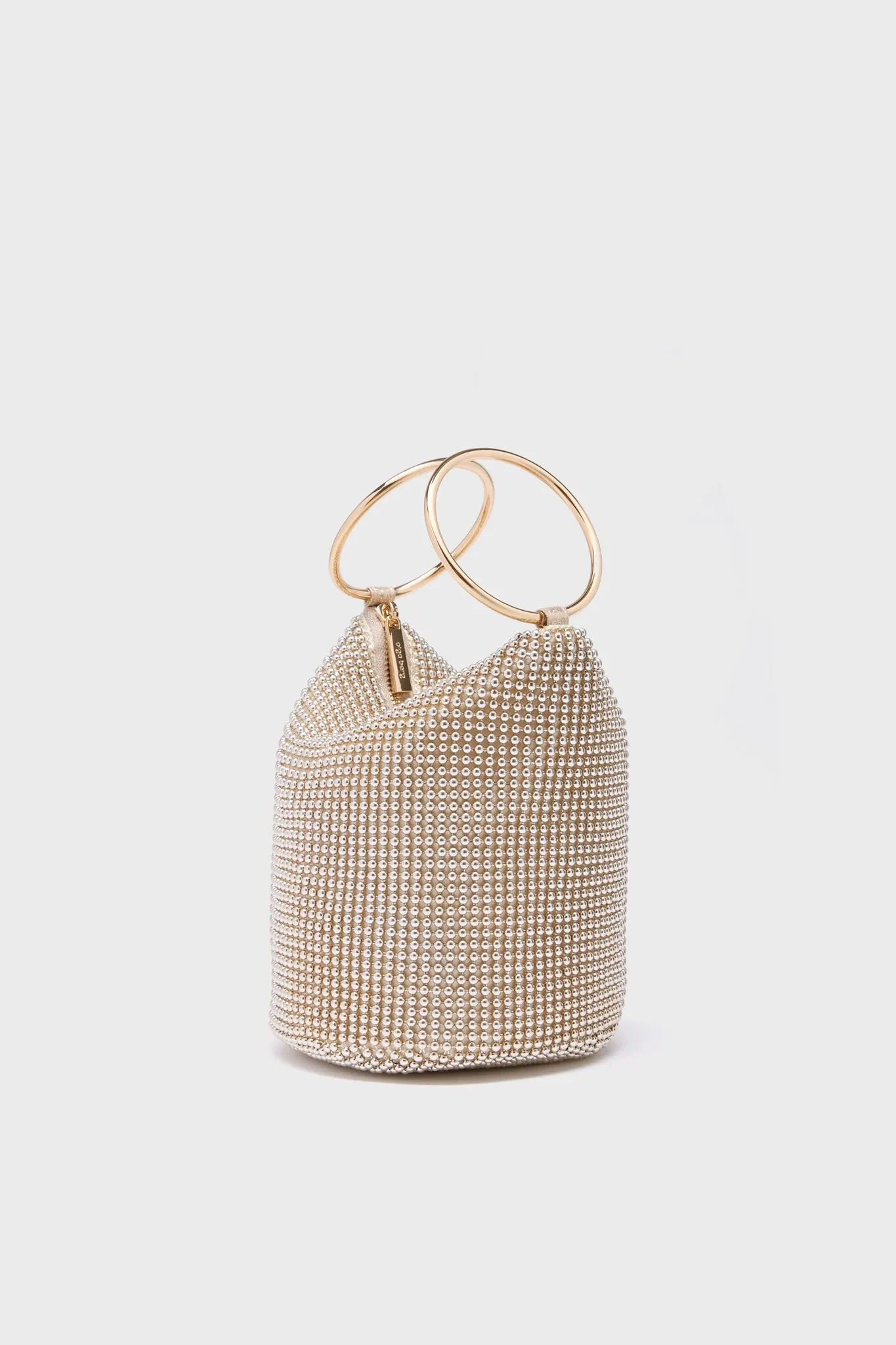 Gold Bianca Ball Mesh Handle Bag