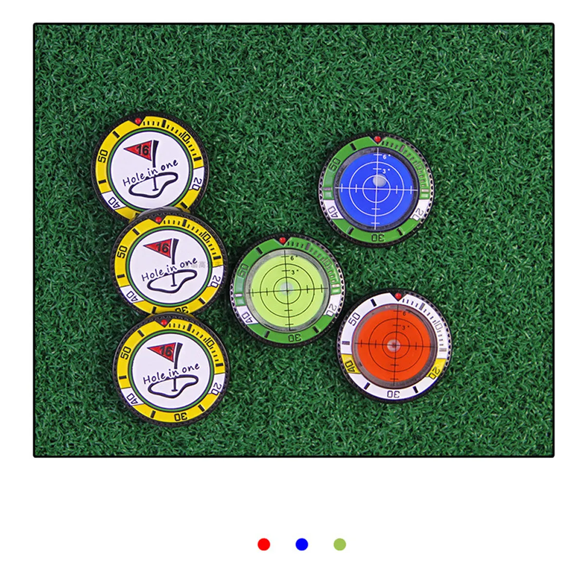 Golf Double-Sided Level Marker with Precision Reading