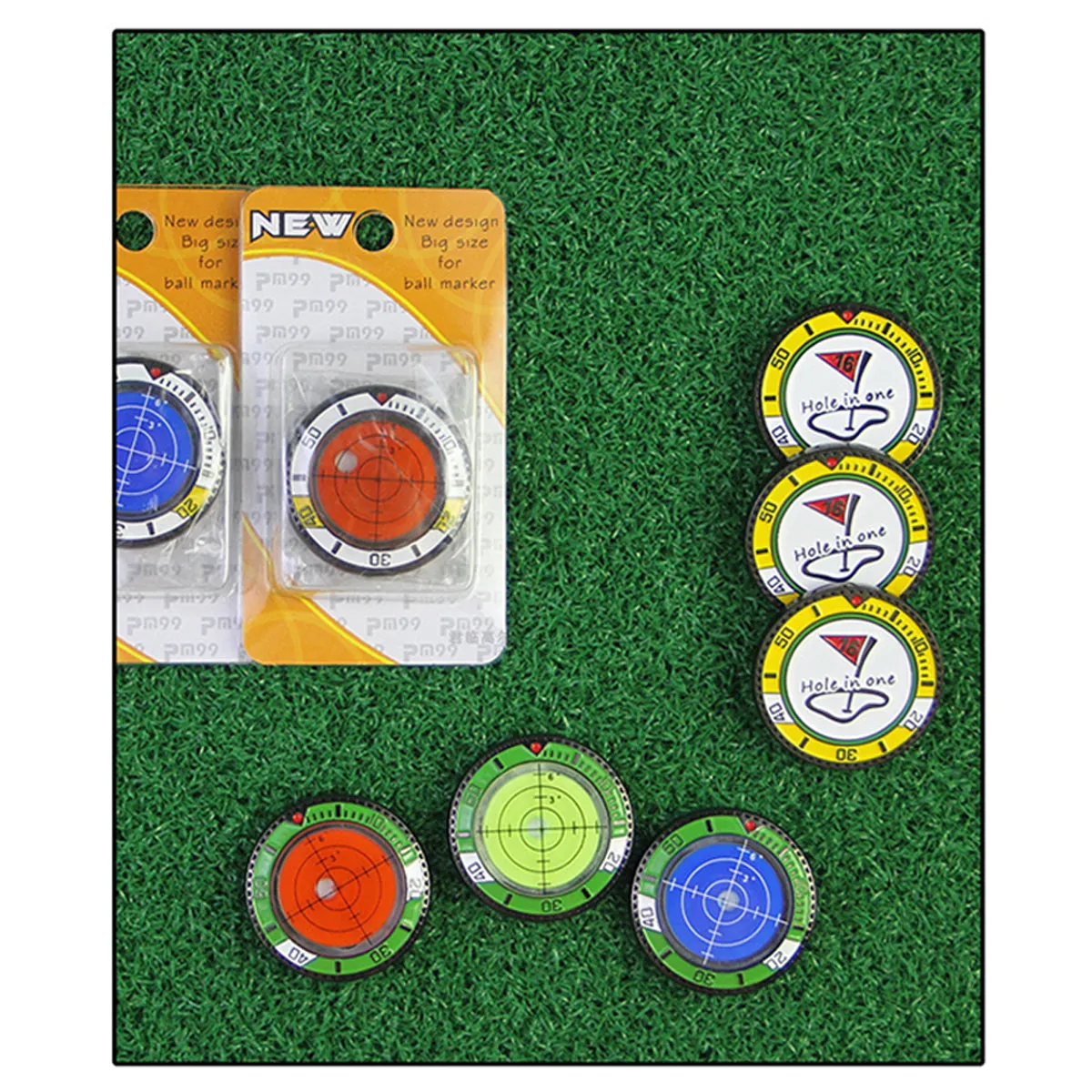 Golf Double-Sided Level Marker with Precision Reading