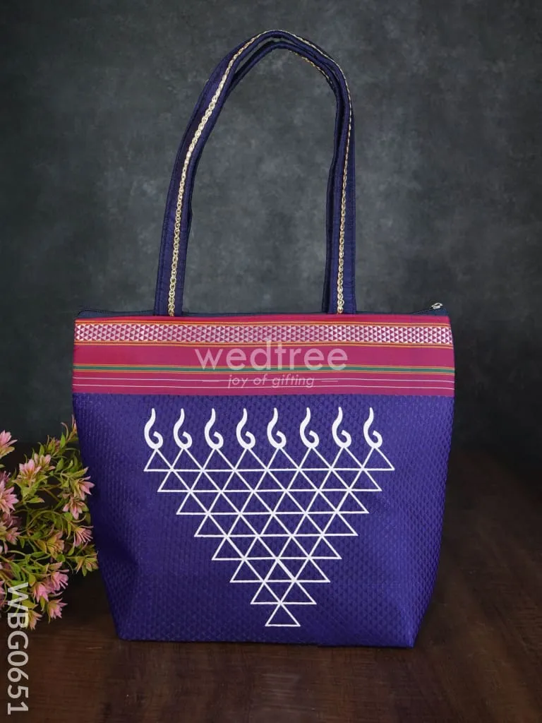 Hand bag with kolam design - WBG0651