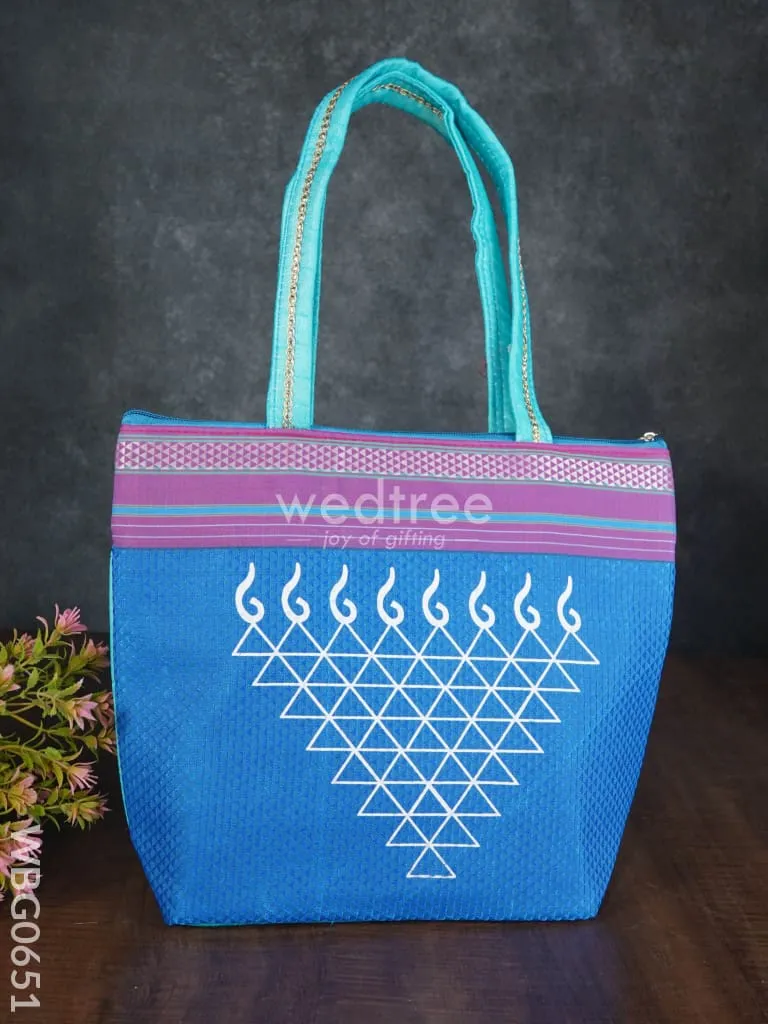 Hand bag with kolam design - WBG0651