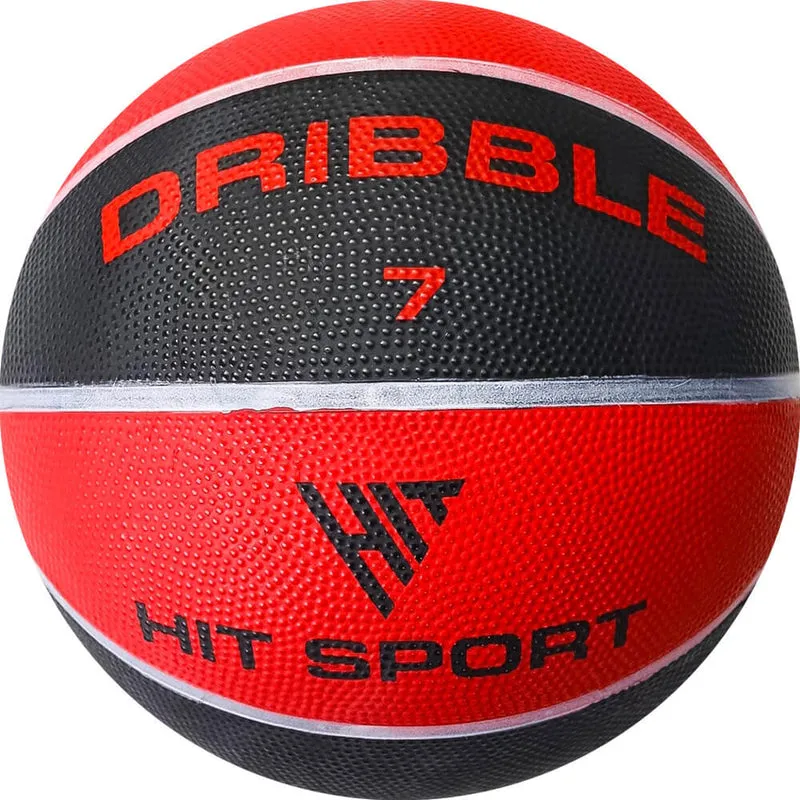 Hit Sport Dribble Basketball (10 Pack with Carry Bag) | Size 7 (Red)