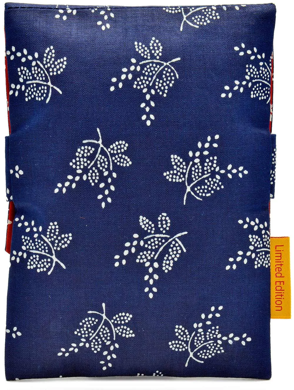 Indigo Folk - version C.  Foldover pouch in artisan Czech indigo cotton.