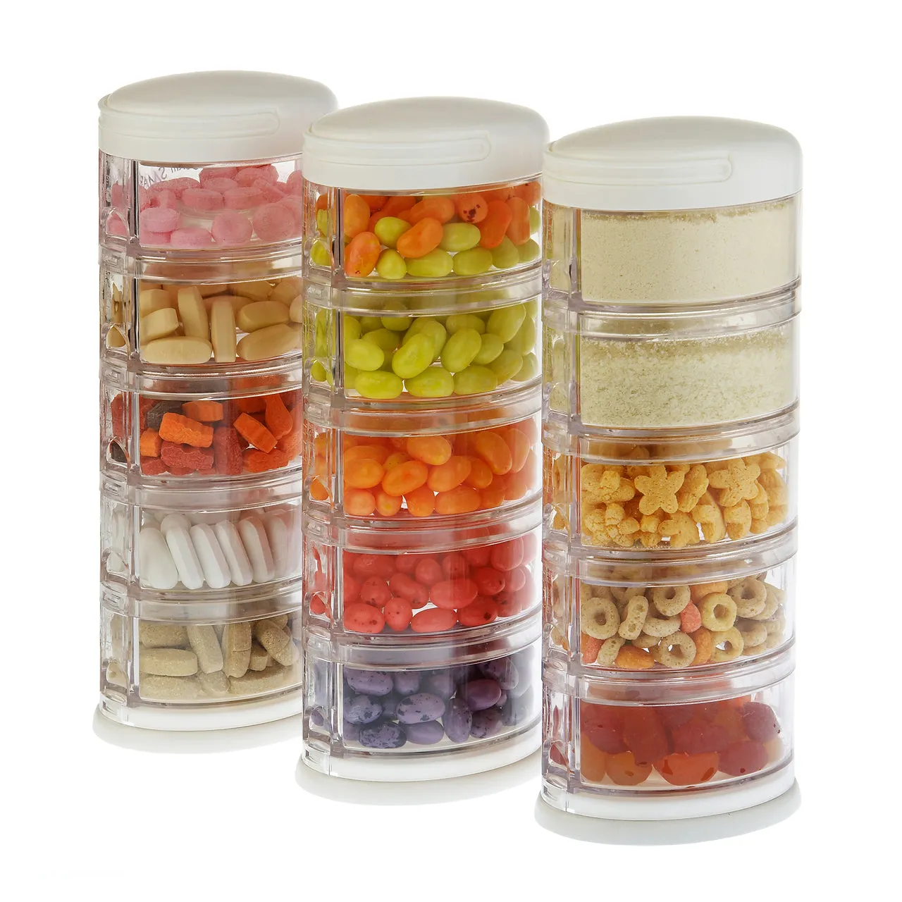 Innobaby Packin' SMART Stackables Formula Dispenser And Snack Case - 5 Tier