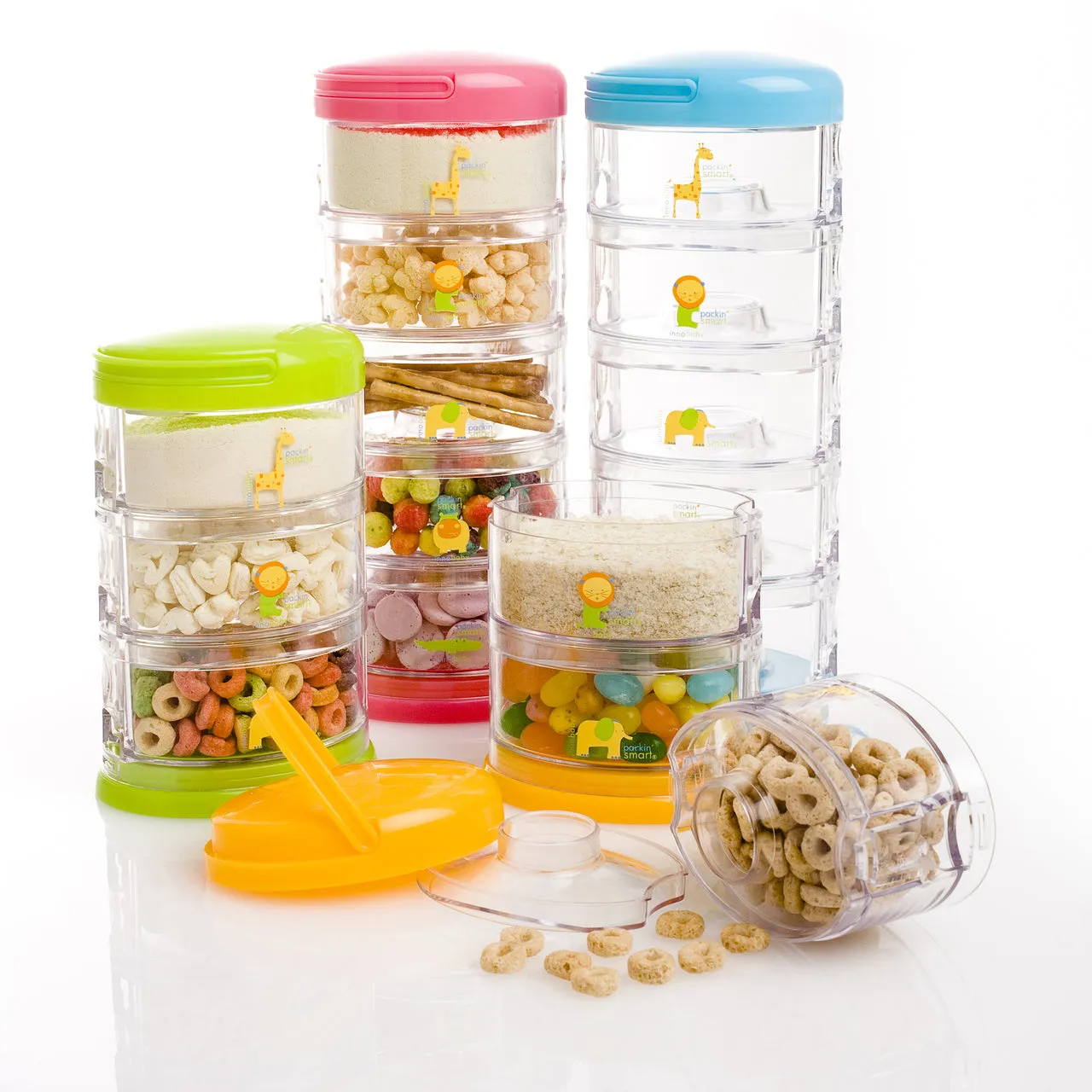 Innobaby Packin' SMART Stackables Formula Dispenser And Snack Case - 5 Tier