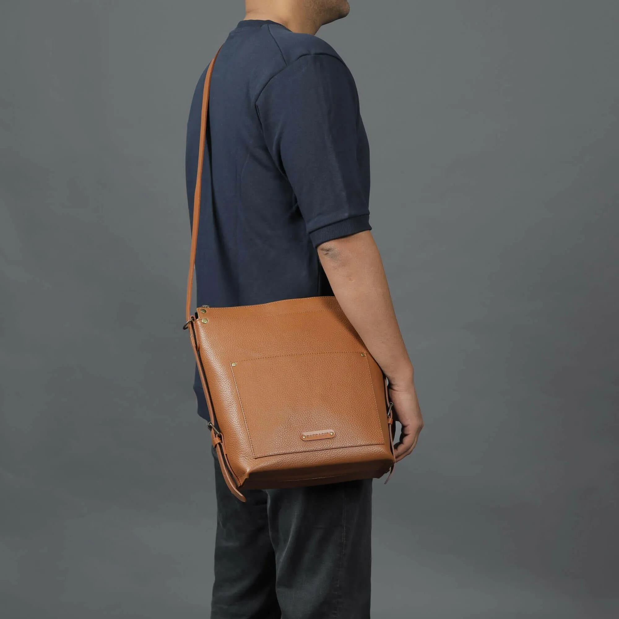 Jersey Leather Crossbody Bag