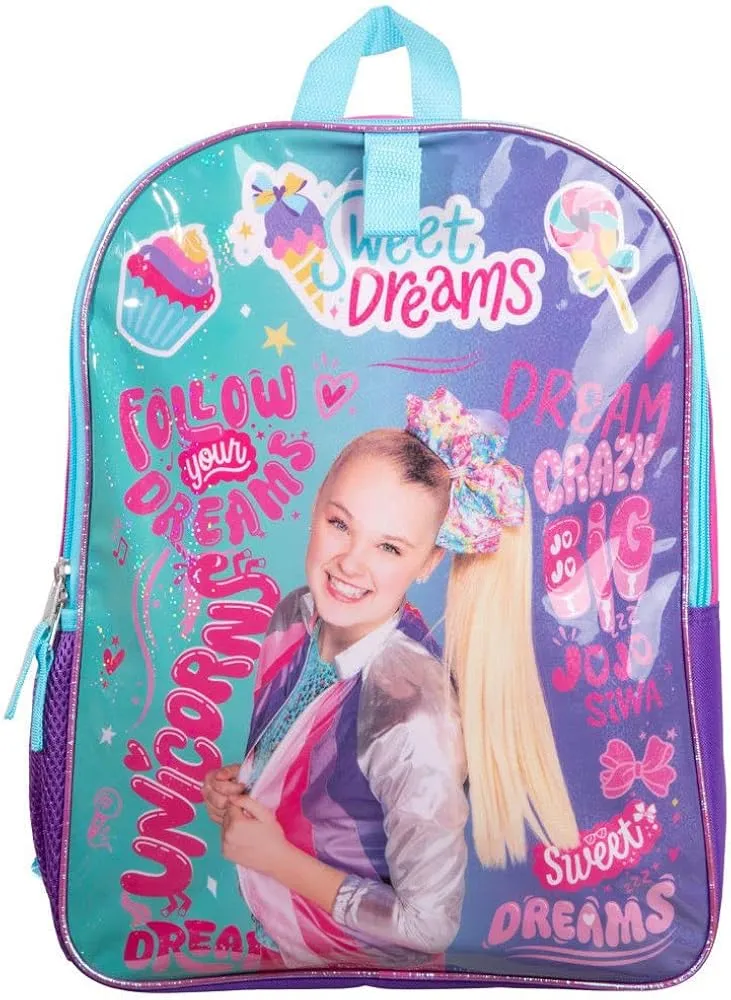 Jojo Siwa Super Star Dreams 2-Piece 16" Kids Backpack Lunch Box Set