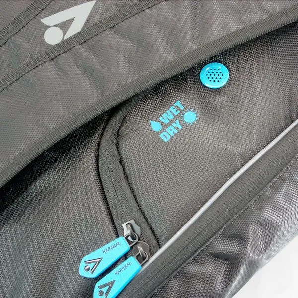 Karakal Pro Tour 2.1 Comp 9 Racket Bag Wet & Dry Compartment Side Pockets