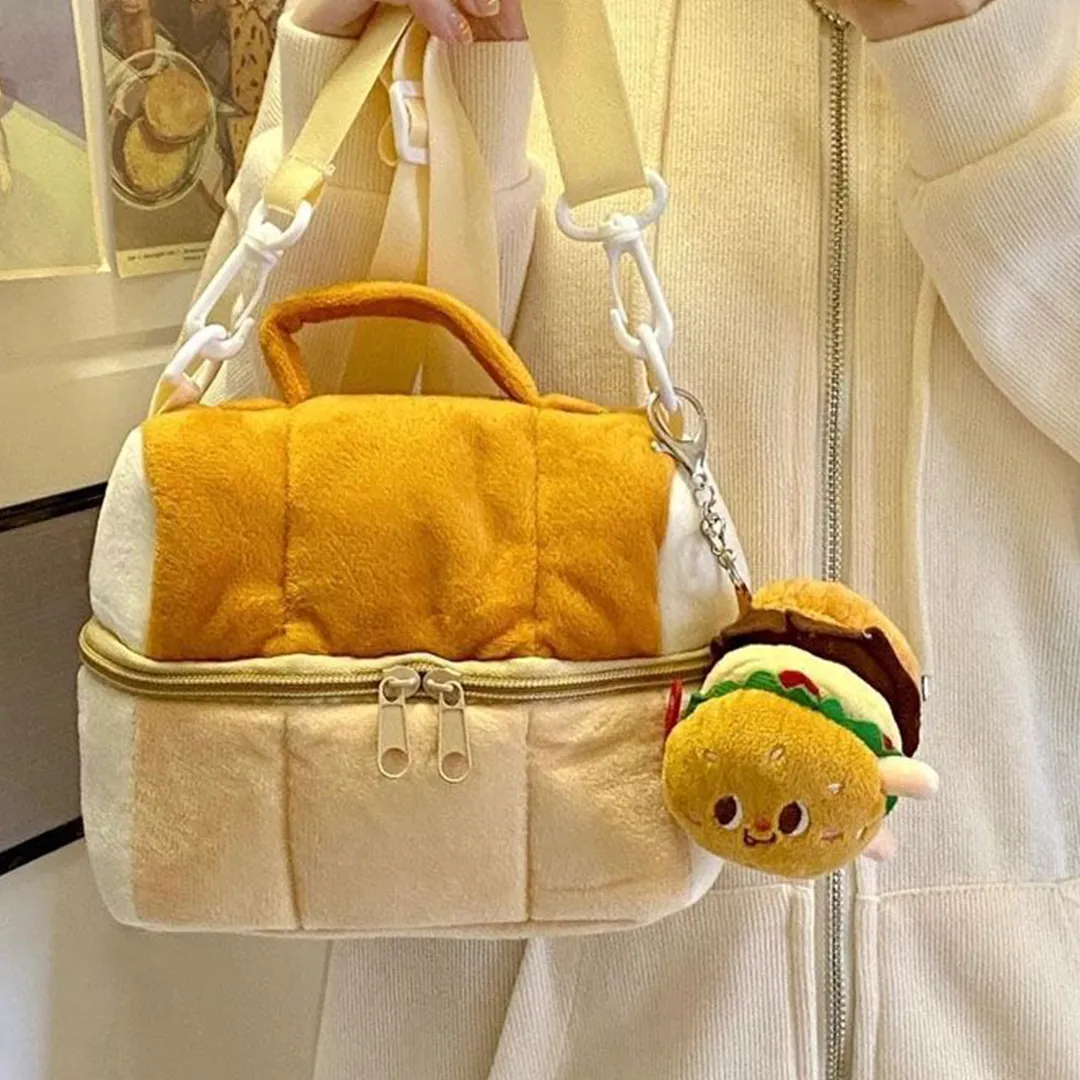 Kawaii Baked Bread Plush Backpack - Kawaii Bag