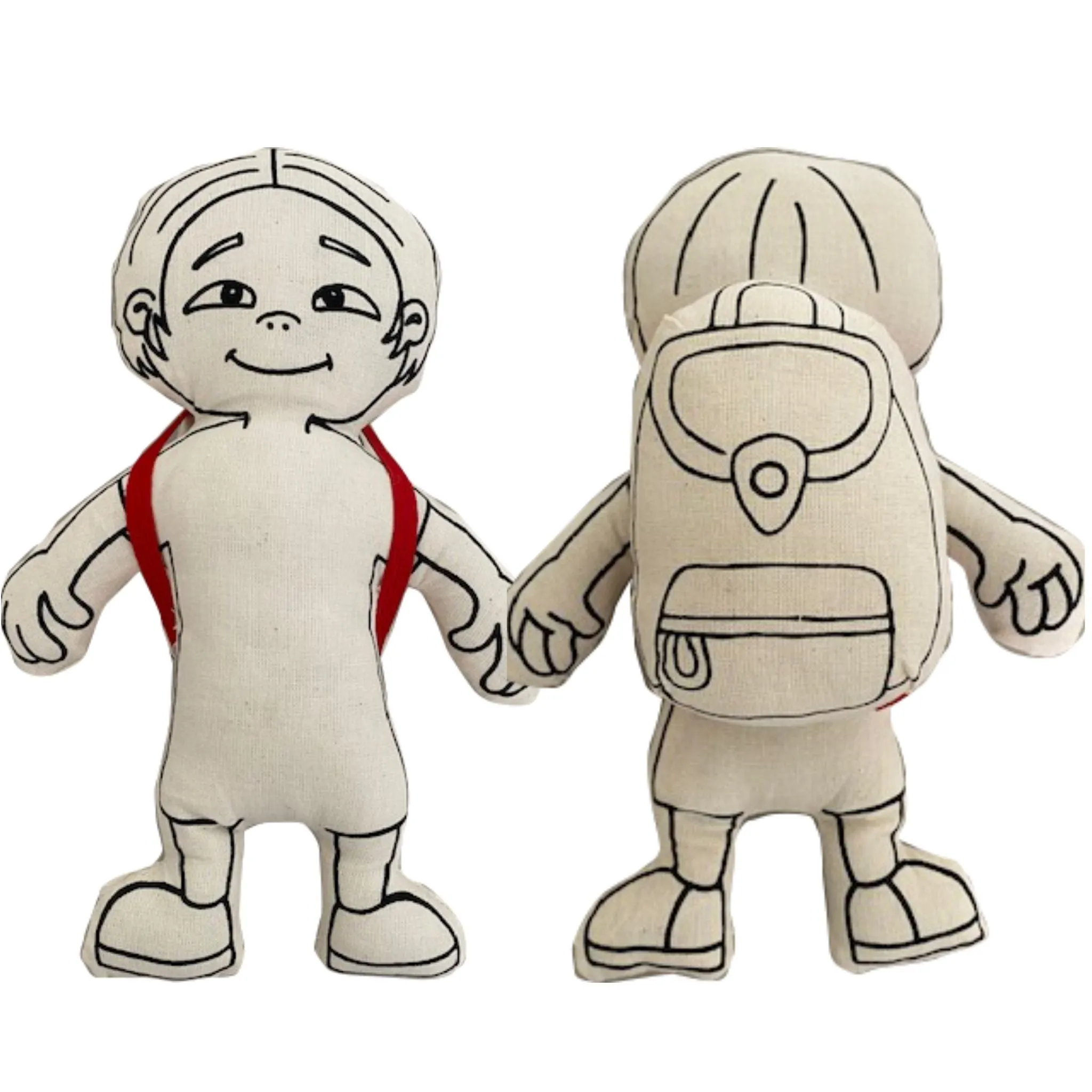 Kiboo Kids: Doll For Coloring - Gender Neutral - Kid With Parted Hair