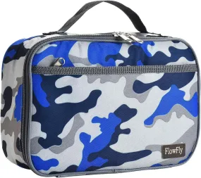 Kids Lunch Box Insulated Soft Bag Mini Cooler Back to School Thermal Meal Tote Kit for Girls, Boys,Blue Camo