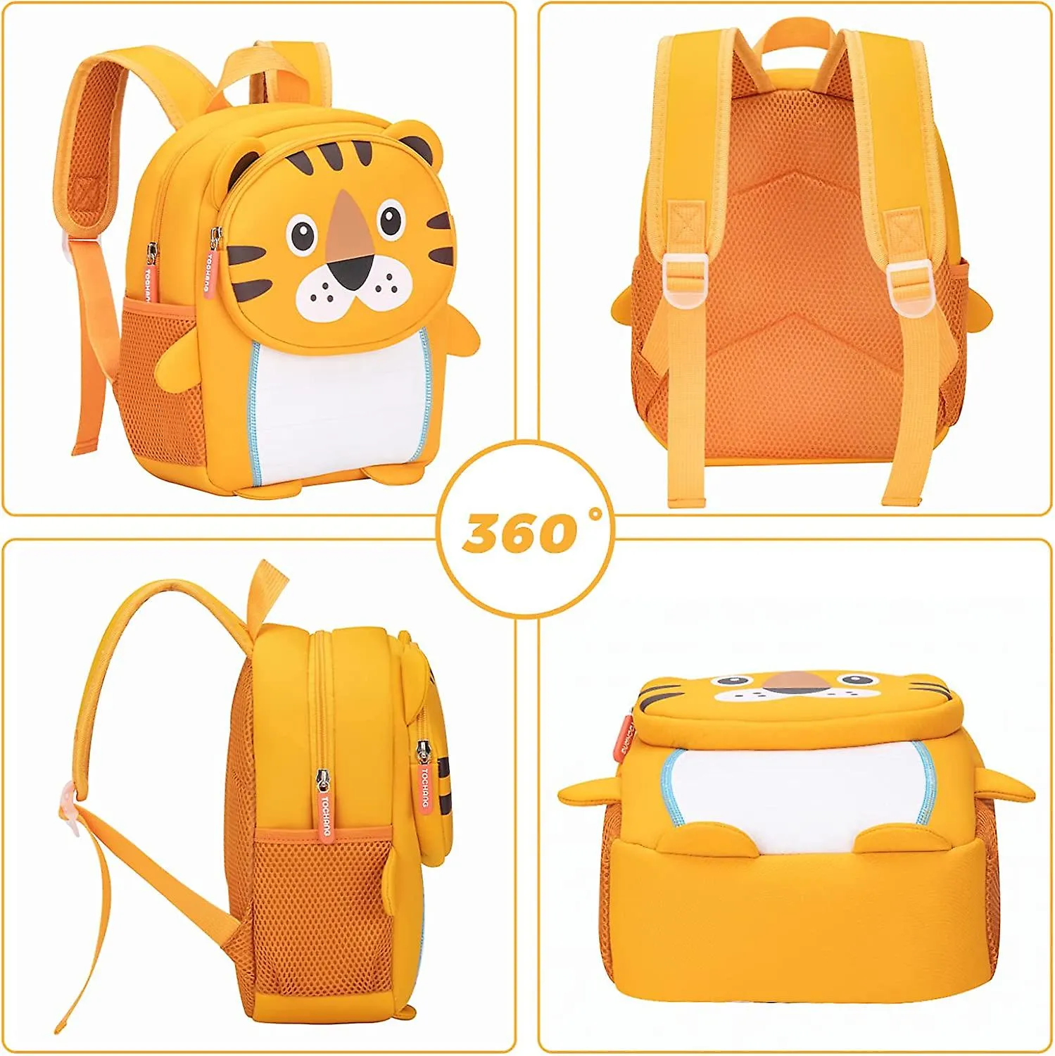 Kids School Bag Soft Plush Backpacks Cartoon Boys Girls Baby (2-5 Years) (TIGER)