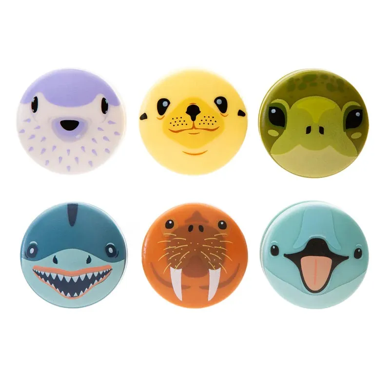 Kikkerland Set of 6 Sea Animal Bag Clips