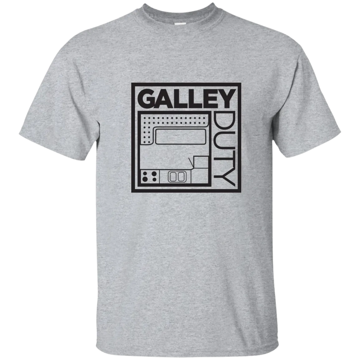 “Know Your Boat” – Galley - Black on Custom Ultra Cotton T-Shirt