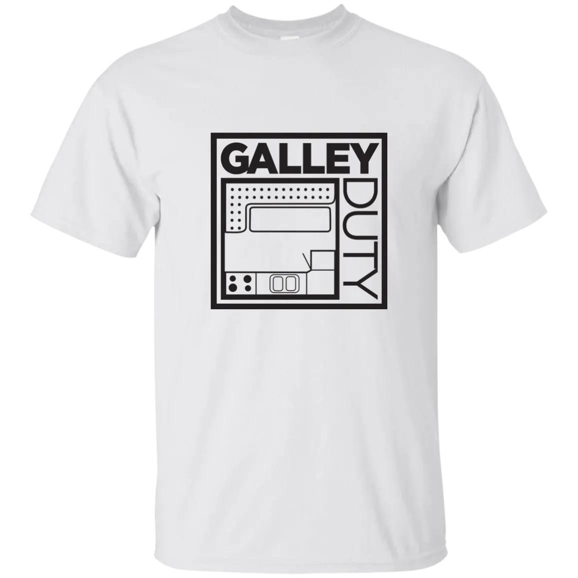 “Know Your Boat” – Galley - Black on Custom Ultra Cotton T-Shirt