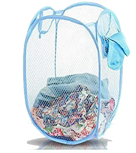 Kuber Industries Nylon 3 Piece Mesh Laundry Basket,20Ltr (Multi)-CTKTC21519, Multicolour, Standard