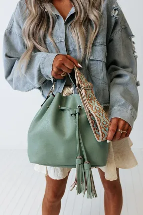 LD150Z 2 in 1 Kayla Tassel Bucket Bag With Guitar Strap