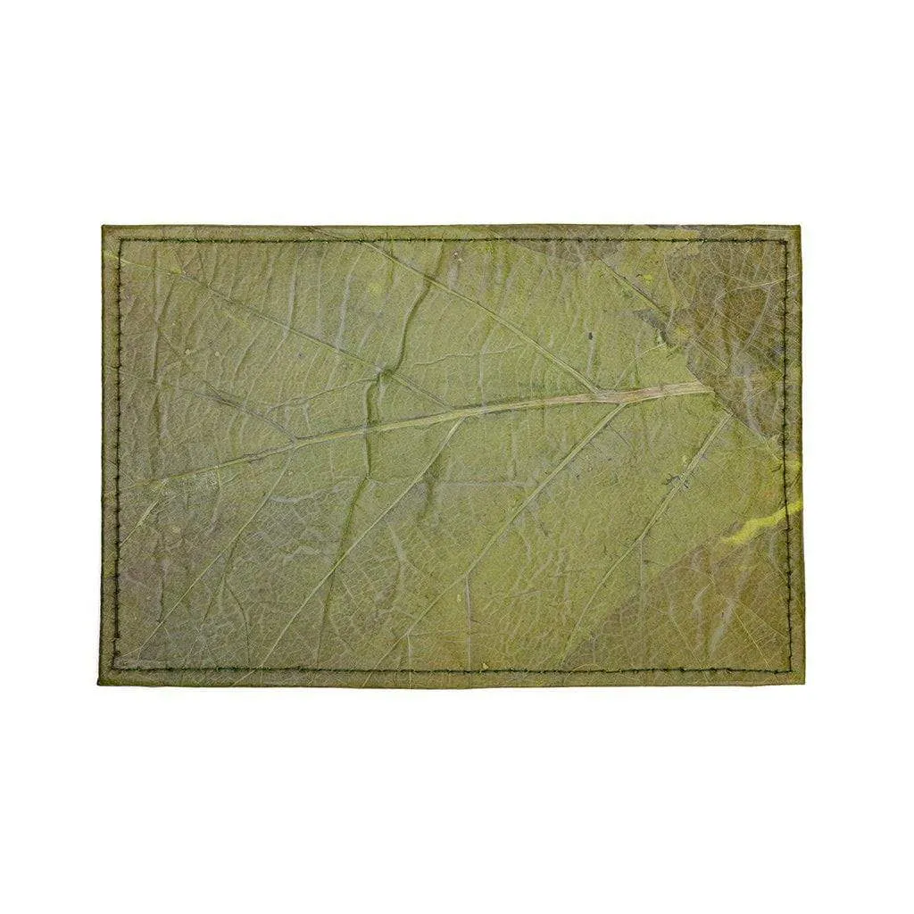 Leaf Leather Travel Wallet - Green