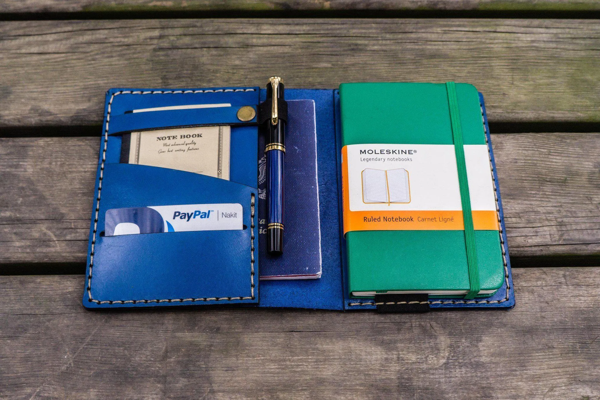 Leather Leuchtturm1917 A6 Notebook Cover - Blue