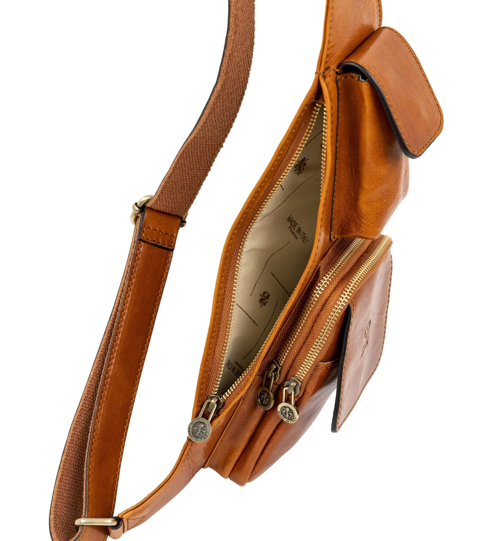 Leather Sling Bag Crossbody Bag - The Monk